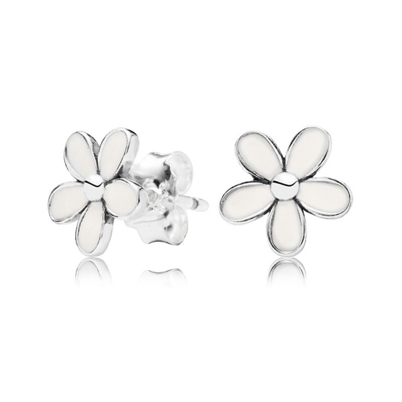 Pandora daisy earrings white deals