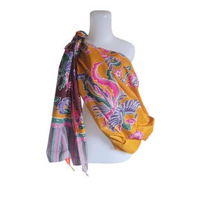 Portabebés tradicional / Portabebés con anillas / Tejido indonesio - Batik Bali: Parte 2. Disponible en 2 tipos de portabebés con anillas