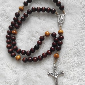 Handmade wooden rosary
