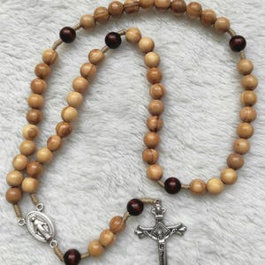Handmade olive wood rosary
