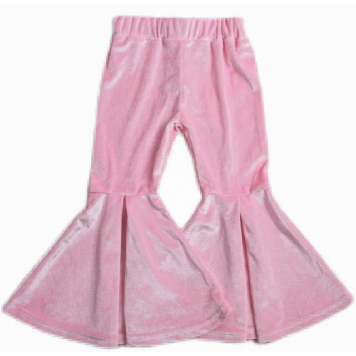 Light Pink Velvet Bell Bottoms Girls Boho Pants Boho Bells Etsy
