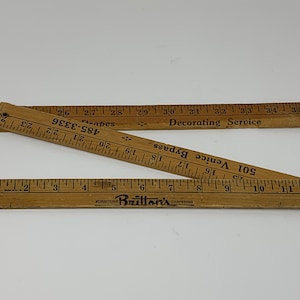 Vintage Tri Fold Wooden Advertising Ruler - Etsy