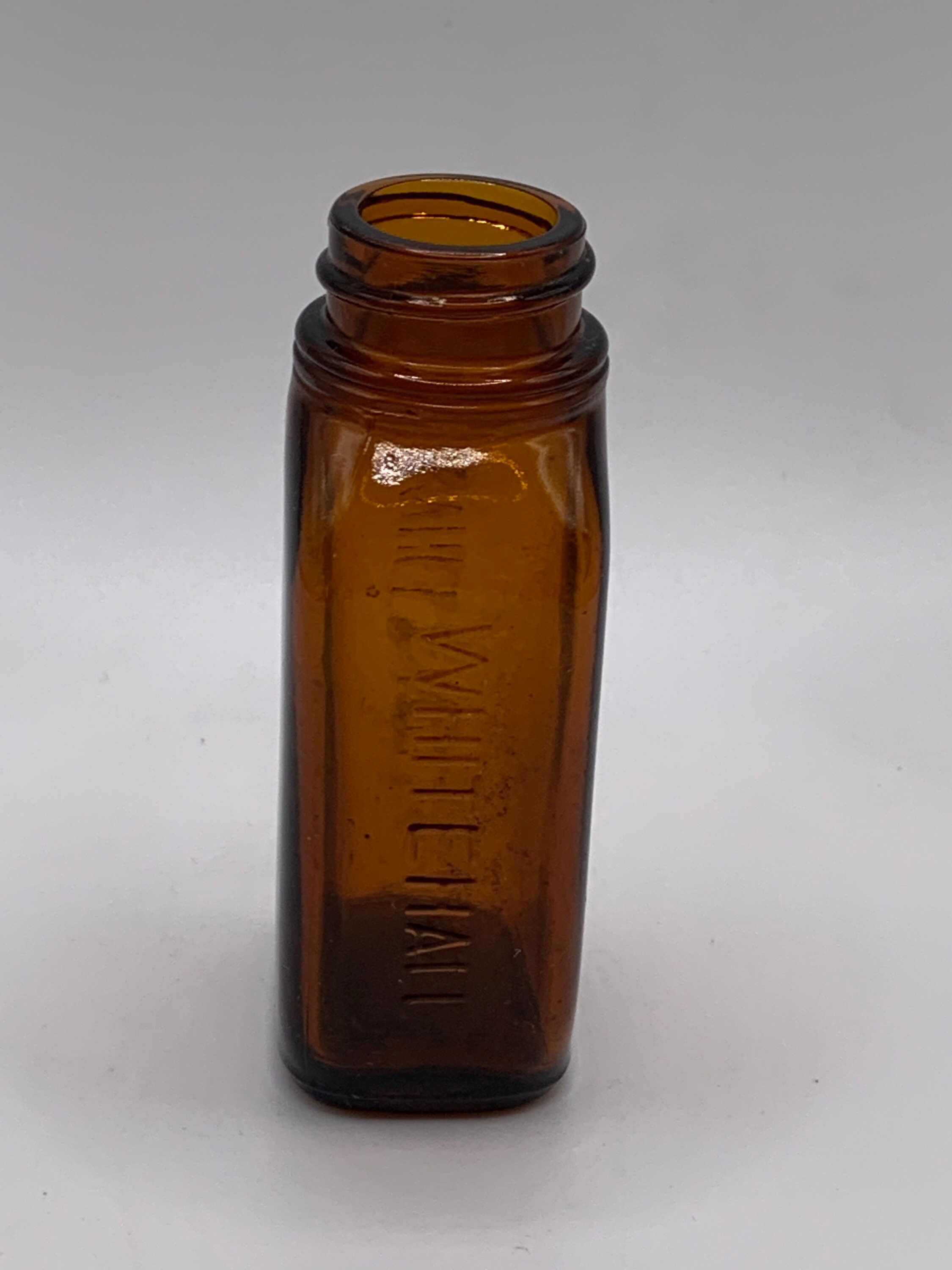 Vintage Whitehall Embossed Amber Glass Anacin Medicine Bottle Etsy