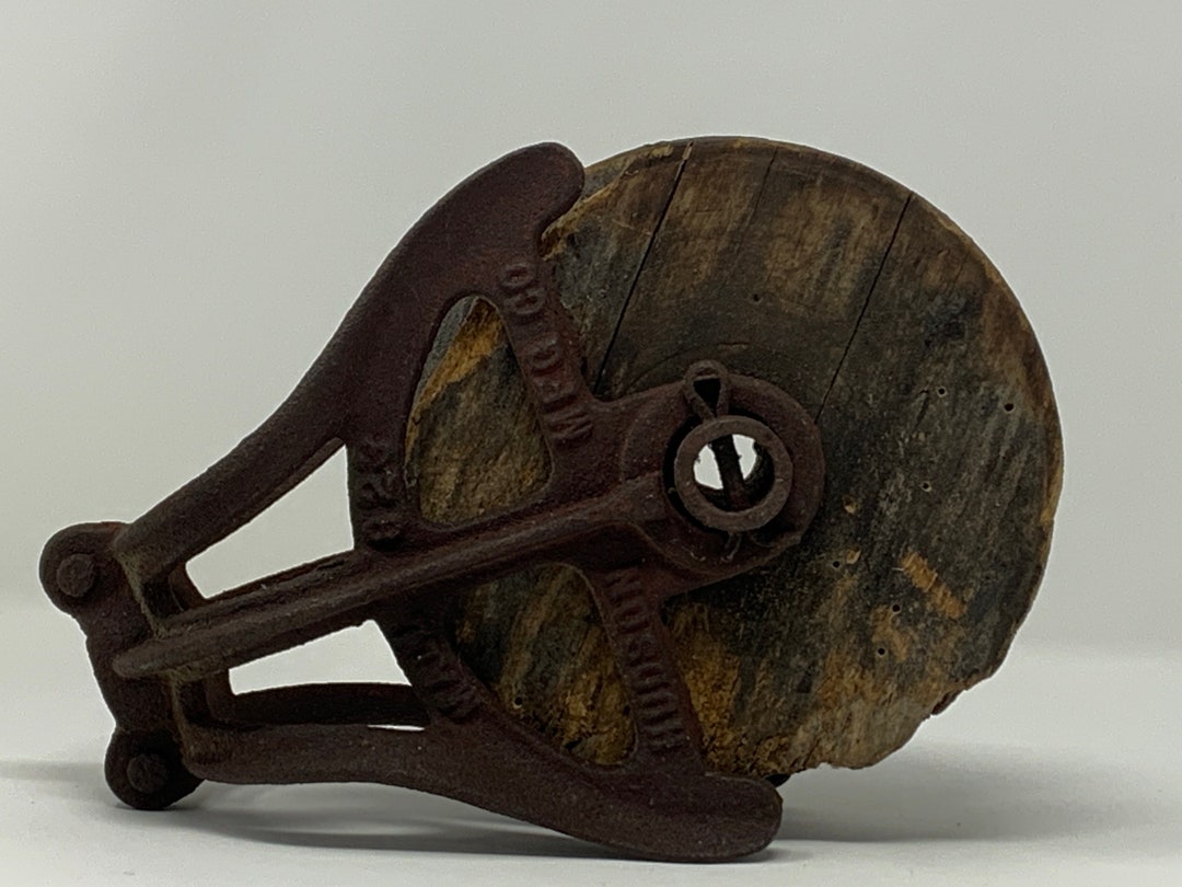 Antique Hudson Wood Wheel Pulley L Mall 823 Etsy