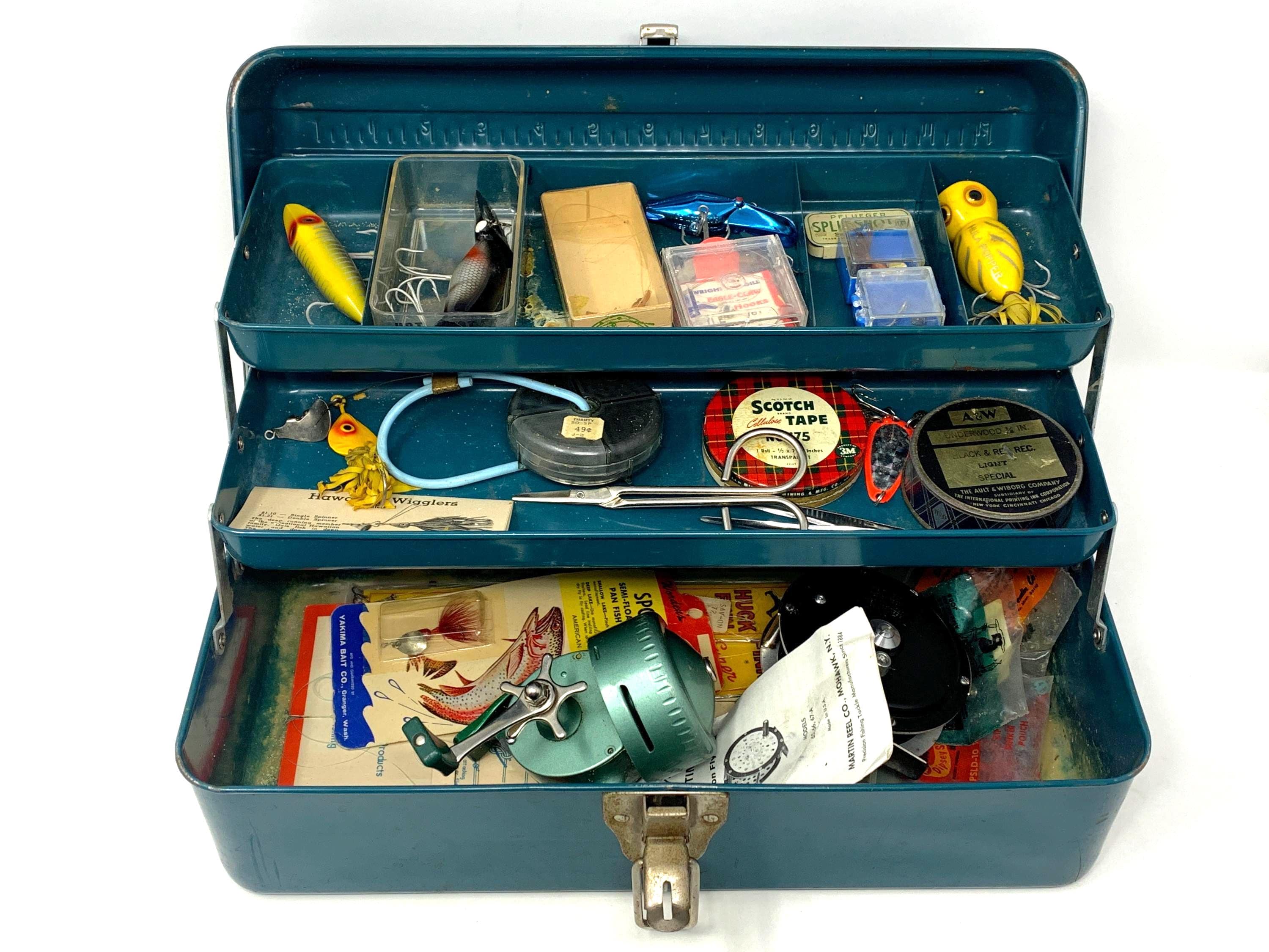 Tackle Box Old Used Fishing Tackle Old Vintage Tackle Box With Tackle