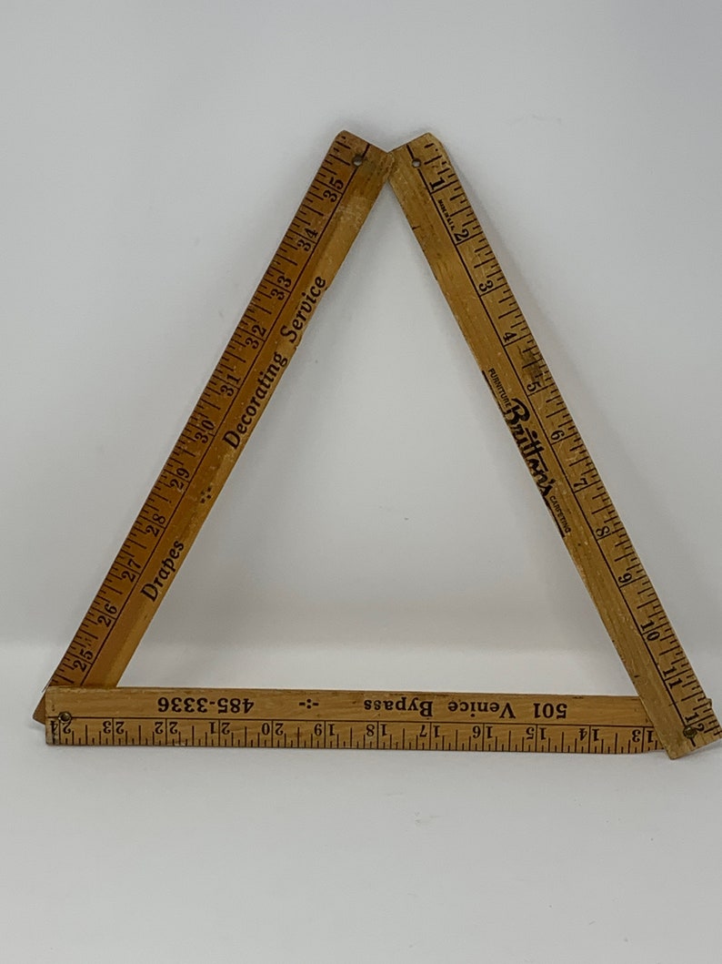 Vintage Tri Fold Wooden Advertising Ruler - Etsy