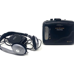 Vintage GPX Gran Prix C3131 AM FM Cassette Player With Auto Reverse & Jensen Headphones Tested