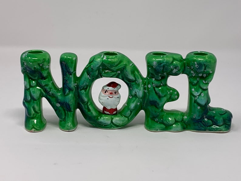 Vintage Holt Howard NOEL Christmas Candle Holder, Holt Howard image 1