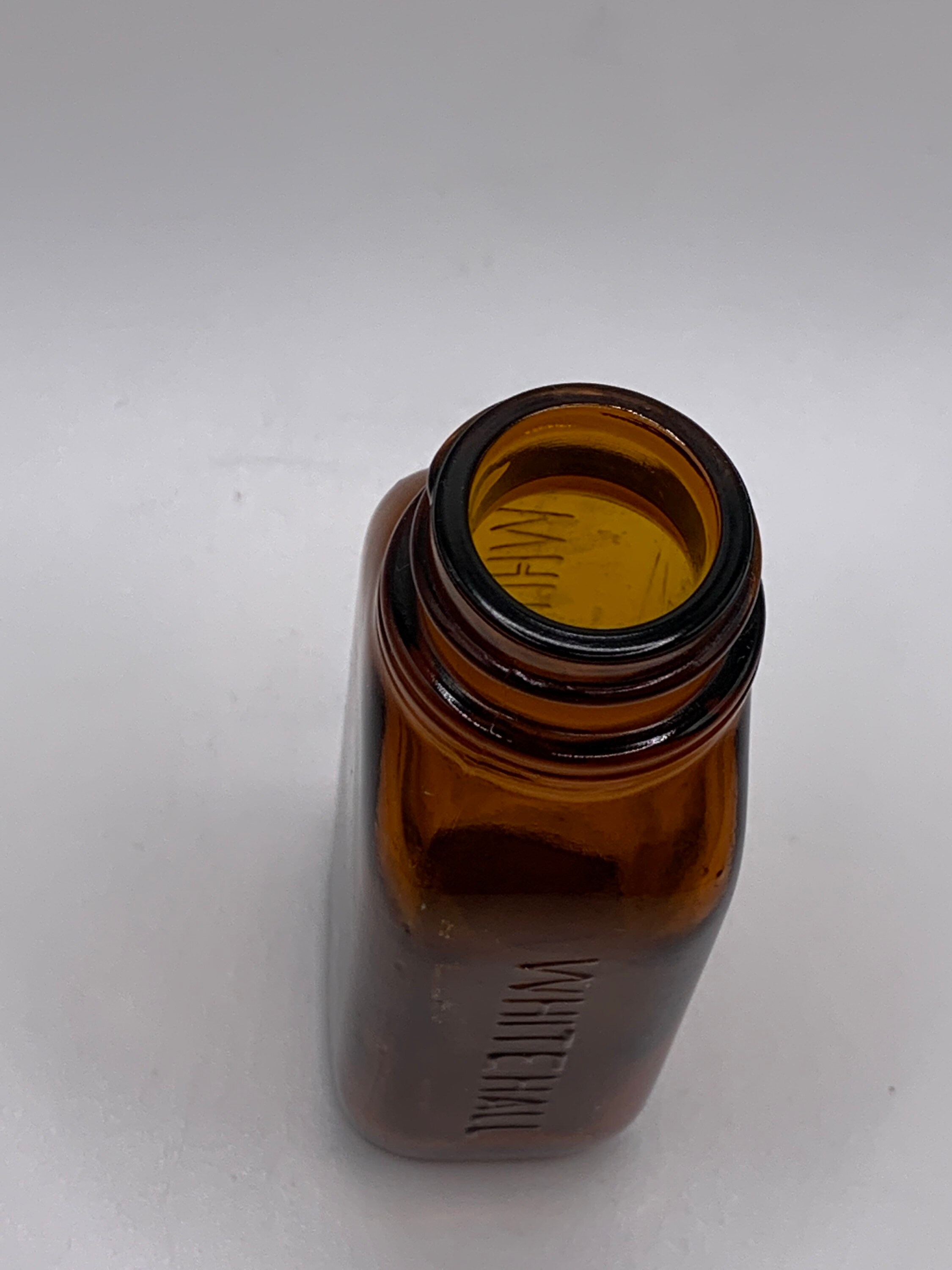 Vintage Whitehall Embossed Amber Glass Anacin Medicine Bottle Etsy