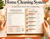 Cleaning Schedule Printable | Weekly & Monthly House Cleaning Checklist | Home Planner PDF | Minimalist Chore Chart