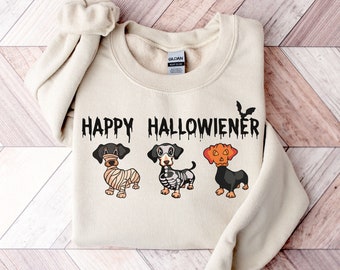 Halloween Weiner dog Sweatshirt, Dachshund Halloween Sweatshirt, Doxie Gift, Dachshund, Dachshund Lover Gift, Halloween Dachshund