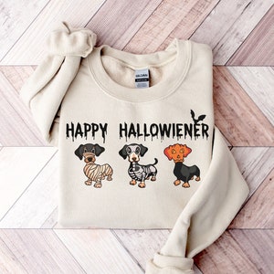 Halloween Weiner dog Sweatshirt, Dachshund Halloween Sweatshirt, Doxie Gift, Dachshund, Dachshund Lover Gift, Halloween Dachshund