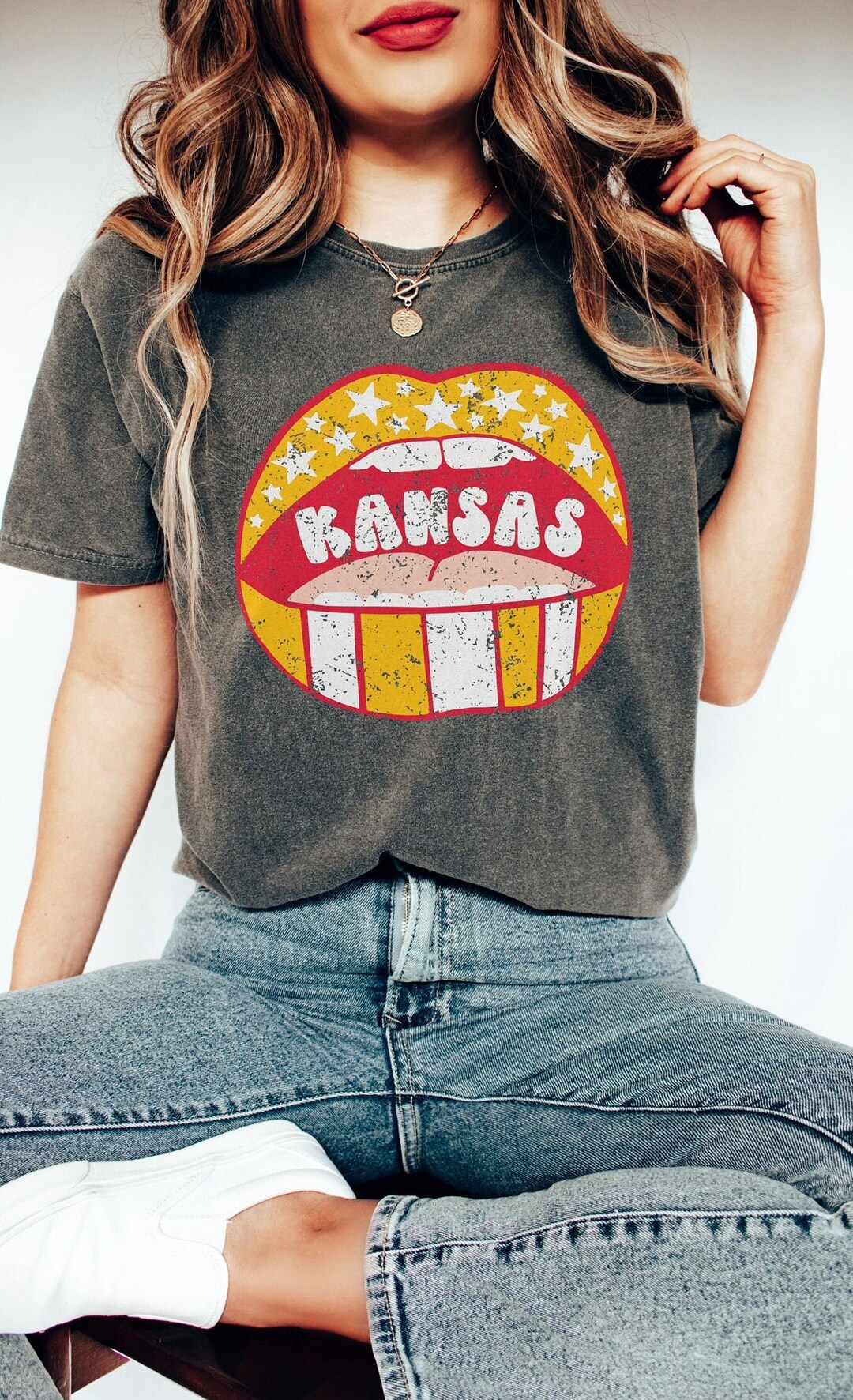 thumbnail image 2 of Kansas City Chiefs Arrowhead T-Shirt – Men's Short Sleeve Crew Neck 2 of 5