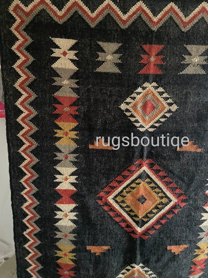 Kilim Rug Handwoven Rug Wool Jute Rug Kilim Jute Rug Etsy