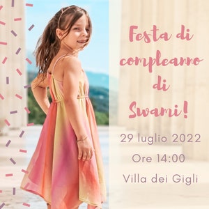 Birthday invitation for little girl, party invitation whatsapp party invitation story invitation party facebook party
