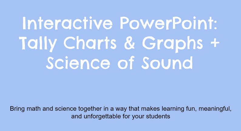Graphing Combo Pack: Tally Charts + Farm & Sound Themes - Etsy