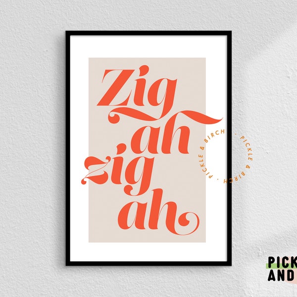 Zig Zig Ah Spice Girls Digital Print Etsy