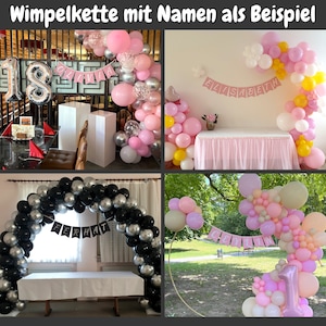 Wimpelkette mit Wunschtext Personalisierte Girlande mit Inschrift Namensbanner Kinderzimmer als Geschenkidee Überraschung für jeden Anlass Bild 10