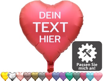 Herzballon mit Wunschtext Geschenkidee Überraschung von Almate Shop mit namen Personalisierter Ballon mit der Inschrift herz ballon mit Text