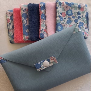 Liberty fabric washable cotton pads + pouch Reusable cotton pads Washable wipes Makeup remover pads