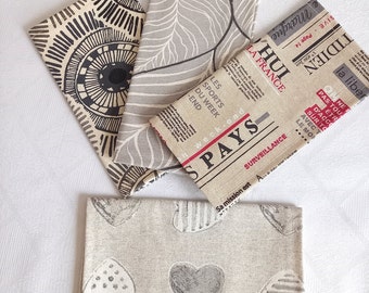 Napkin pocket, coated cotton.