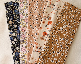 Diadema para mujer, diadema de jersey de algodón, estampado floral o de leopardo, diadema plana.