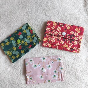 Porte-monnaie, porte-cartes, pochette à bijoux, porte-monnaie imprimé fleuri, accessoire femme.