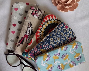 padded fabric glasses case or phone case.