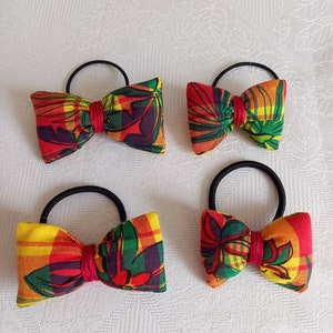 Elastic knot madras fabric, hair elastic