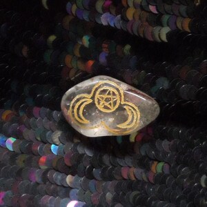 Chlorite Quartz with Protection Seal - Hand Engraved