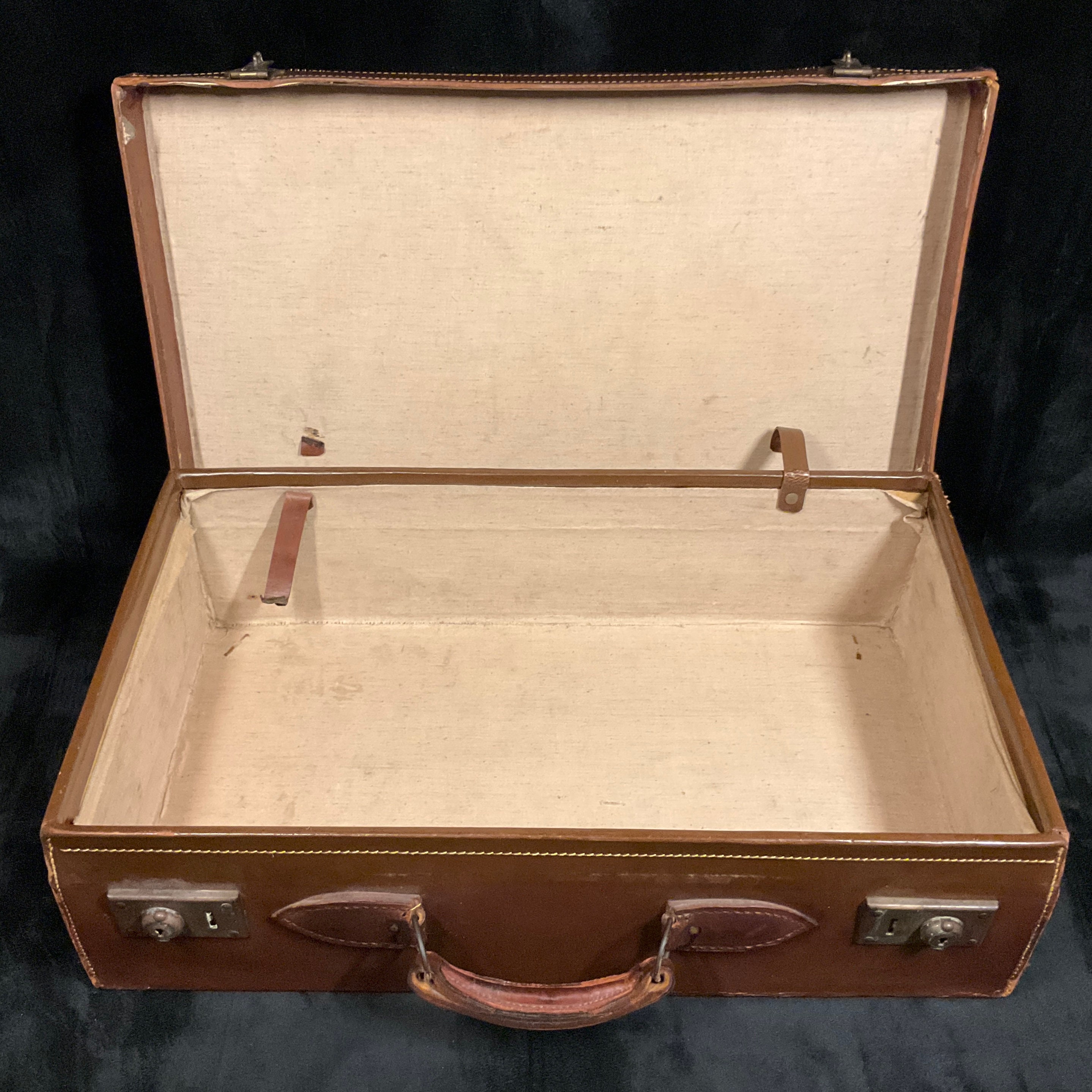 Vintage 1920s Top Hat Leather Travel Case Scotts London Luggage