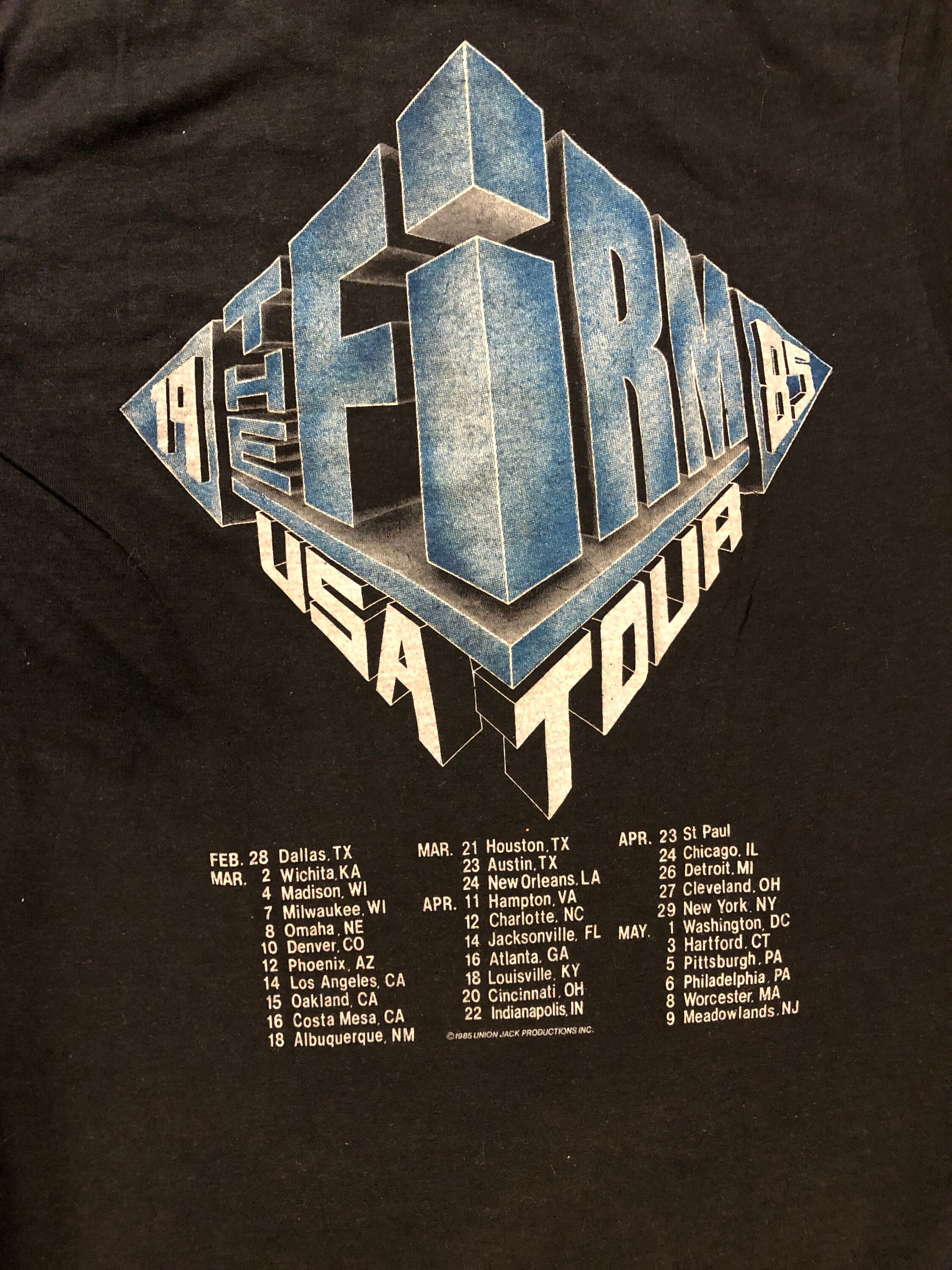 Vintage the Firm 1985 USA Tour T-shirt (new), Concert Memorabilia 