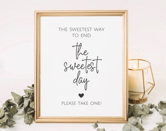 A Sweetest Way Sign, Sweet Thank You Sign, Sweetest Day Sign, Wedding Favor Sign, Please Take A Treat Sign, Sweet Treat Sign, Dessert Table