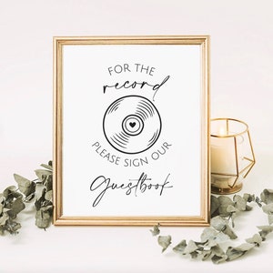 For the Record Sign, Please Sign Our Guestbook, Record Guestbook ...