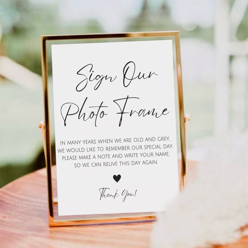 Sign Photo Frame Design Sign Our Photo Frame - Etsy