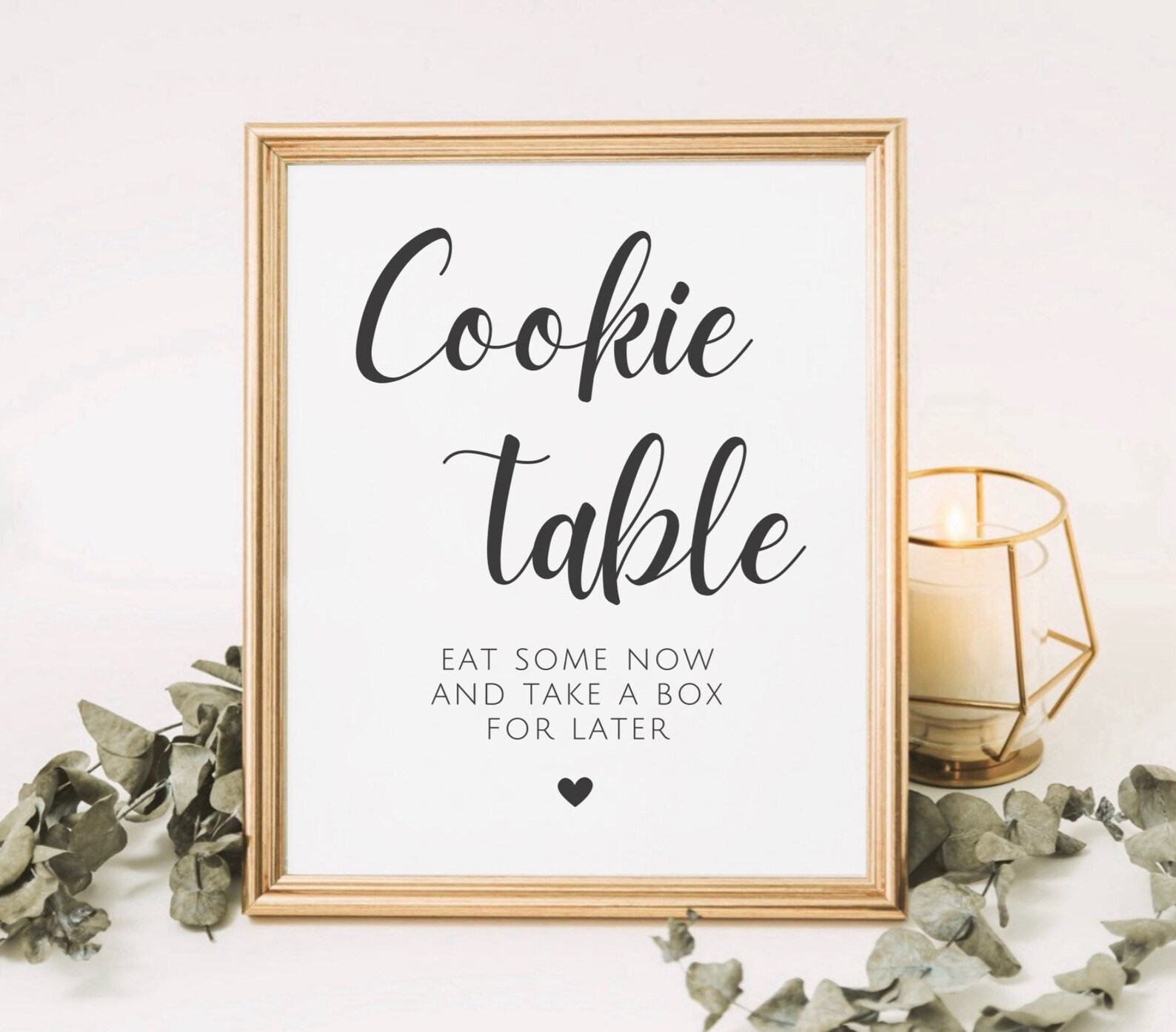 Cookie Table Sign, Eat Some Now and Take A Box for Later, Wedding ...
