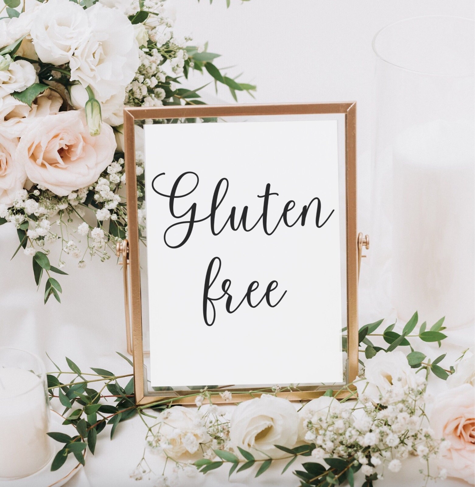 Minimalist Gluten Free Sign Wedding Gluten Free Table Sign - Etsy