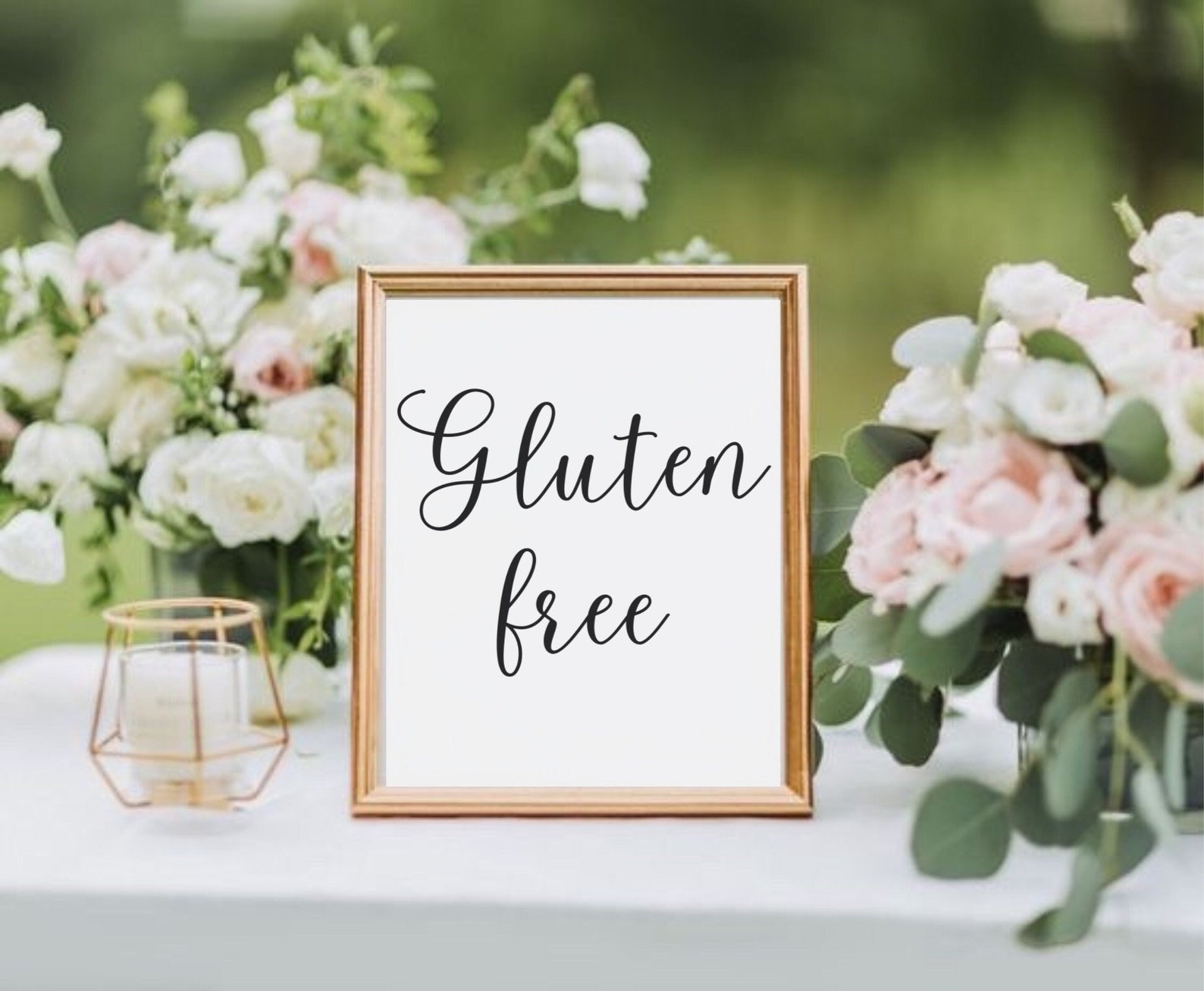 Minimalist Gluten Free Sign Wedding Gluten Free Table Sign - Etsy