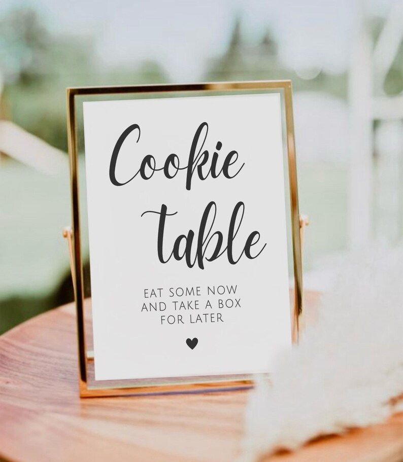 Cookie Table Sign, Eat Some Now and Take A Box for Later, Wedding ...