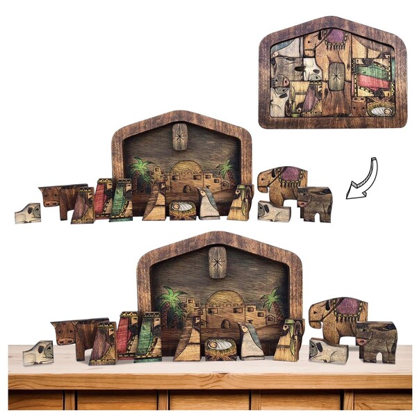 Wood Puzzle Nativity - Etsy