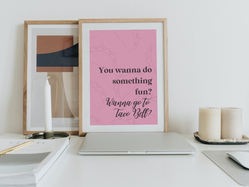 Mean Girls: Wanna Go to Taco Bell? | Mean Girls Quote Digital Print ...