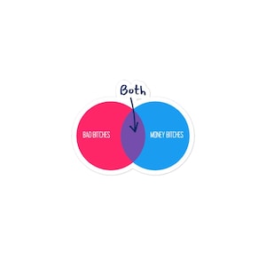 Pure/Honey Venn Diagram Sticker