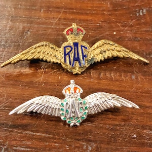Retirement, birthday, Royal Air Force silver and bronze wings (British Air Force) from World War II
