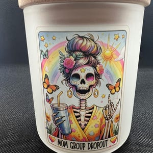Carta del Tarot Esqueleto de Mamá Abandonada, 170 g, Frasco de vidrio con tapa de madera sellada, Frasco de almacenamiento