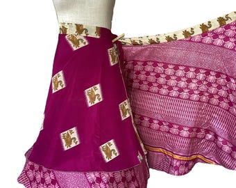 Sari wrap skirt goddess/xxl knee length