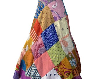 Patchwork wrap skirt regular ankle free size 0-16
