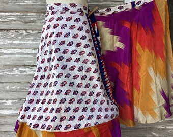 Sari wrap skirt regular tea