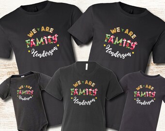Matching Family Christmas Shirts, Personalized Family Holiday Group Shirt, Custom Name Xmas Family Tshirts
