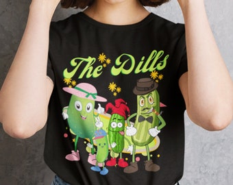 Comfort kleuren dille augurk familie shirt, grappige augurk kleding, augurk minnaar cadeau, leuke veganistische kerstcadeau tshirt