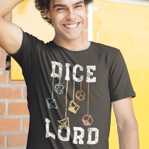 DnD Dice Shirt for Dungeon Master, D20 Gift Tee for Nerd, Dice Lord D and D Shirt, D&D Apparel